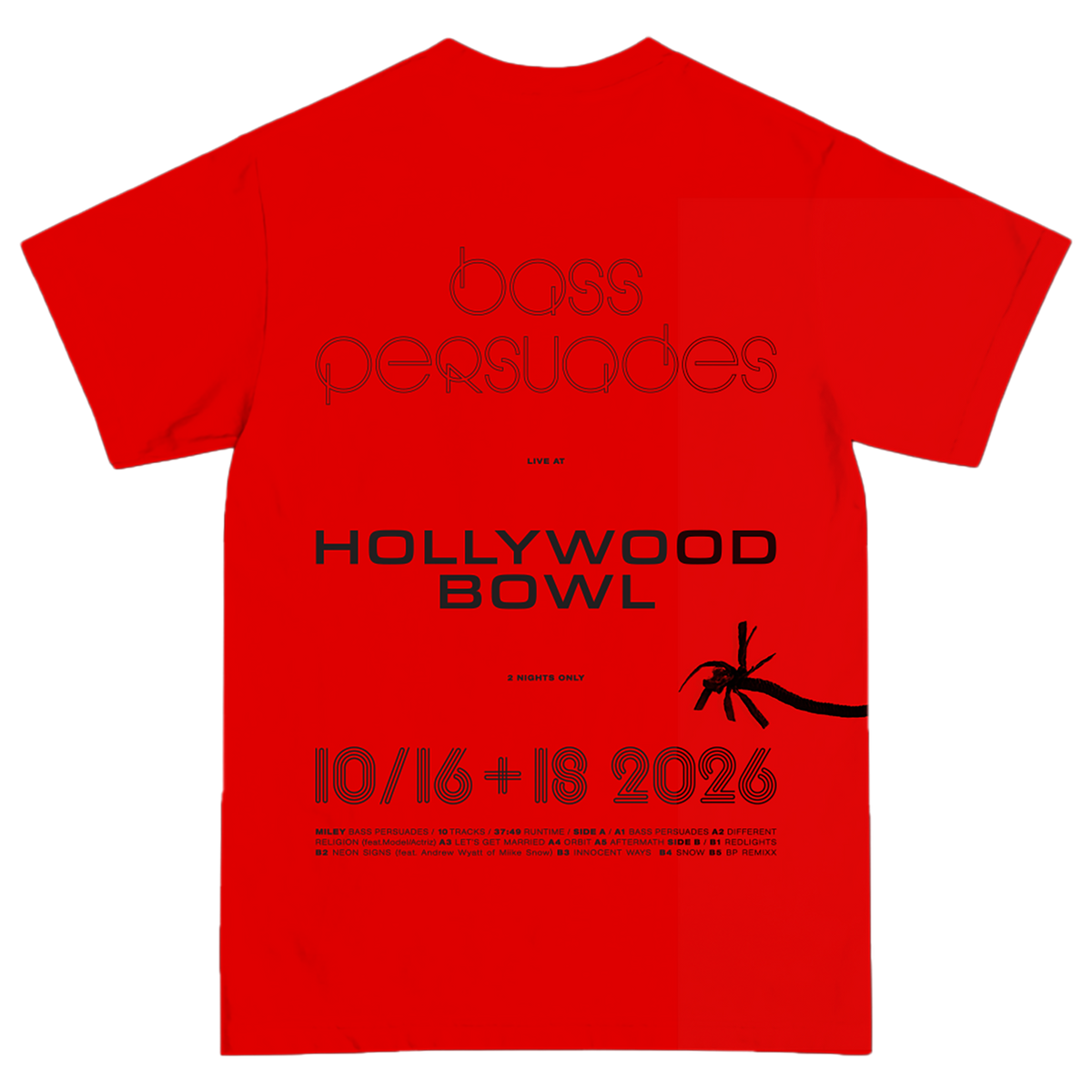 Bass Persuades Hollywood Bowl Tee - Red