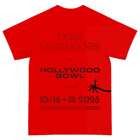 Bass Persuades Hollywood Bowl Tee - Red